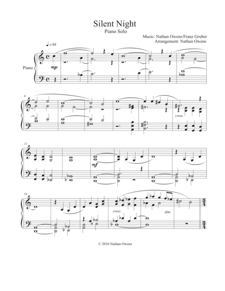 Silent Night Piano Reduction Page 2