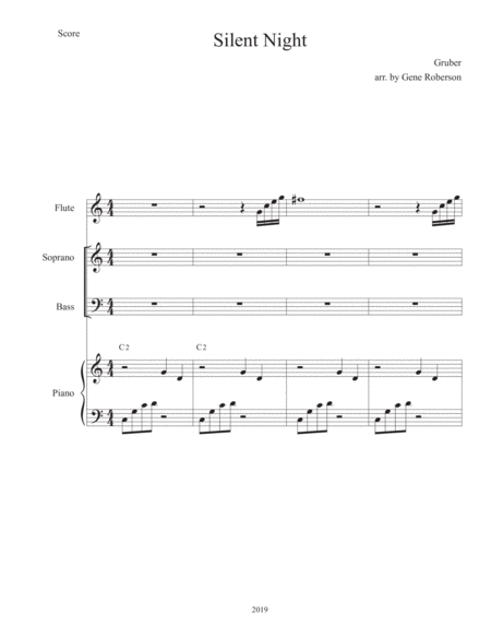 Silent Night Satb With Flute Solo Page 2