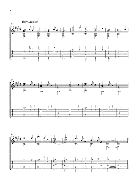 Silent Night Solo Guitar Three Versions Page 2