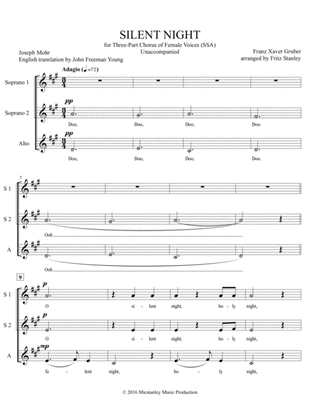 Silent Night Ssa A Cappella Page 2