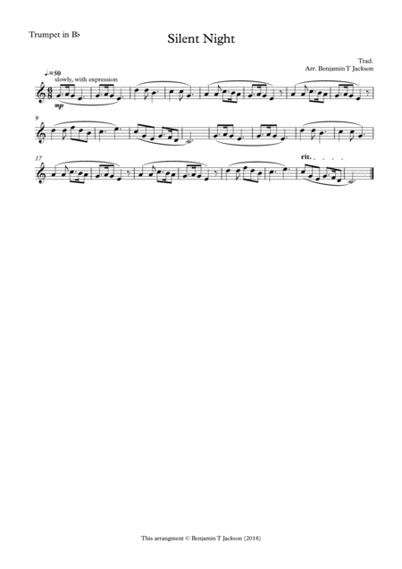 Silent Night Trumpet In Bb Page 2