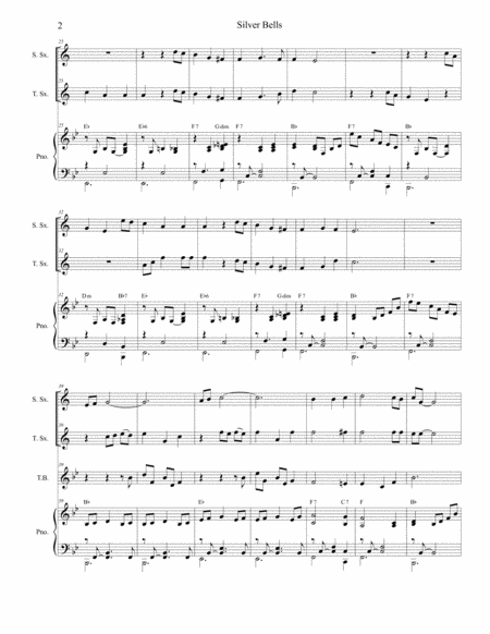 Silver Bells Duet For Soprano And Tenor Saxophone Page 2