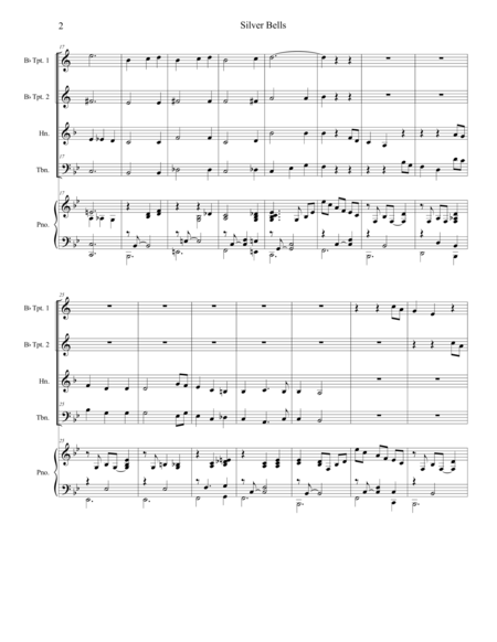 Silver Bells For Brass Quartet Page 2