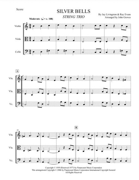 Silver Bells Violin Viola Cello String Trio Page 2