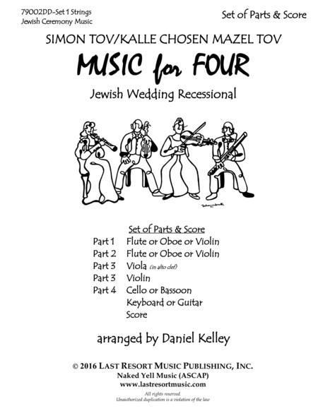 Simon Tov Kalle Chosen Mazel Tov For String Quartet 3 Violins Cello Or Piano Quintet Page 2