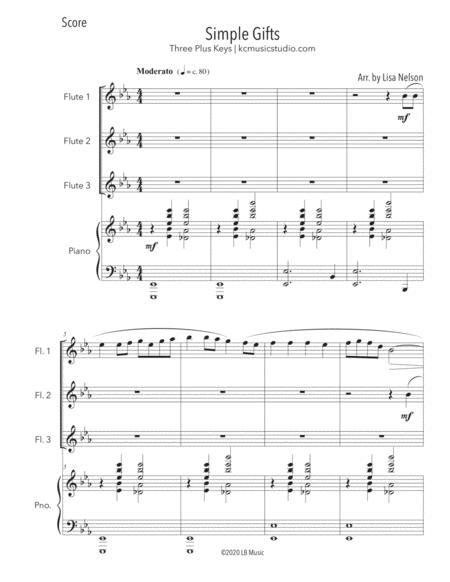 Simple Gifts Flute Trio With Piano Accompaniment Page 2