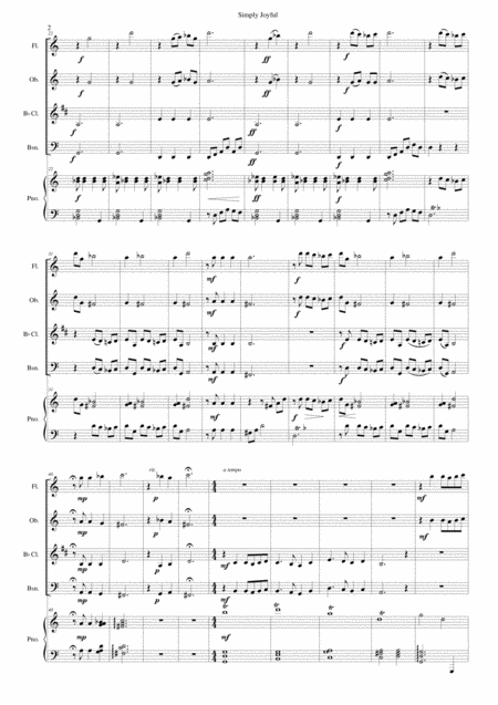 Simply Joyful For Wind Quartet And Piano Page 2