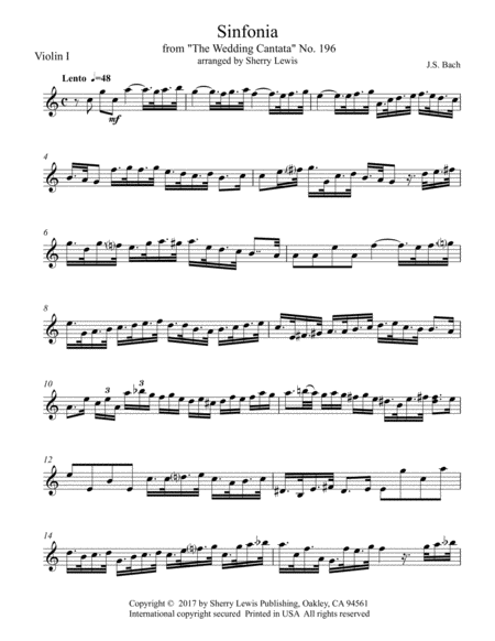Sinfonia From The Wedding Cantata No 196 String Duo For String Duo Page 2