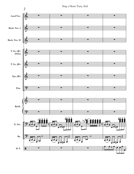 Sing A Mean Tune Kid Chicago Full Score Set Of Parts Page 2