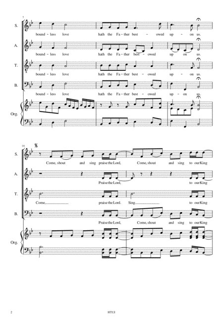 Sing Of His Love Satb Chorus Page 2