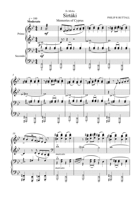 Sirtaki Memories Of Cyprus Piano Duet Four Hands Page 2