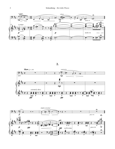 Six Little Pieces Op 19 For Tuba Or Bass Trombone Piano Page 2