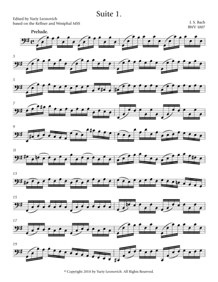 Six Suites For Solo Violoncello Bwv 1007 1012 Based On Kellner And Westphal Manuscript Page 2