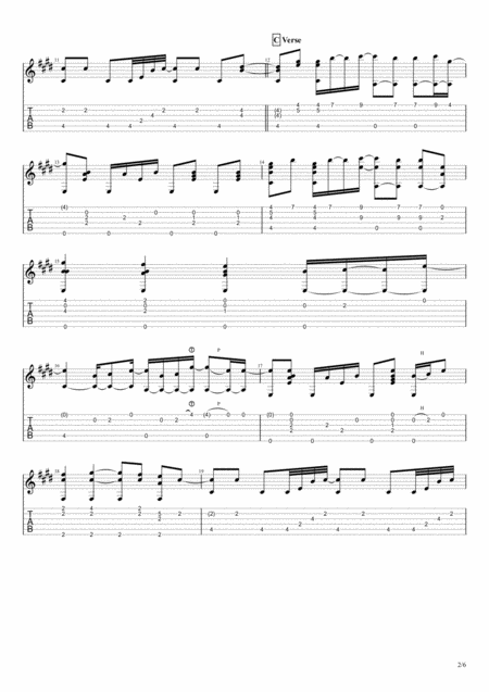 Skinny Love Bon Iver For Solo Fingerstyle Guitar Page 2