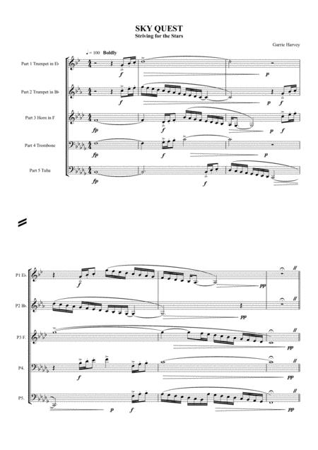 Sky Quest For Brass Quintet Page 2