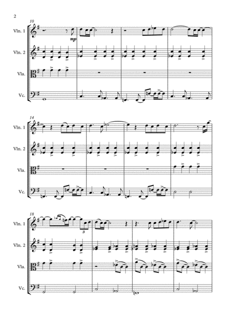 Skyfall Adele Arranged For String Quartet By Greg Eaton Score And Parts Perfect For Gigging Quartets Page 2