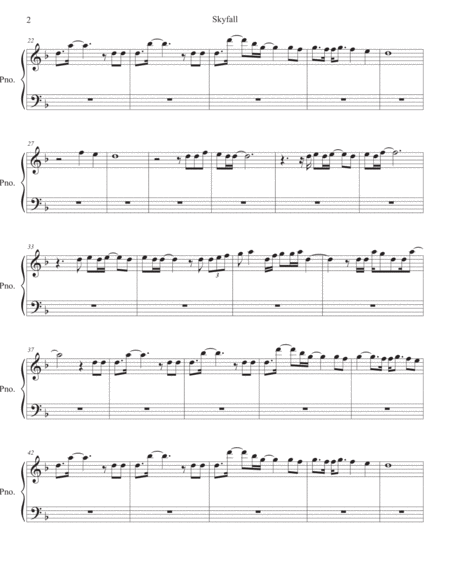 Skyfall Piano Page 2