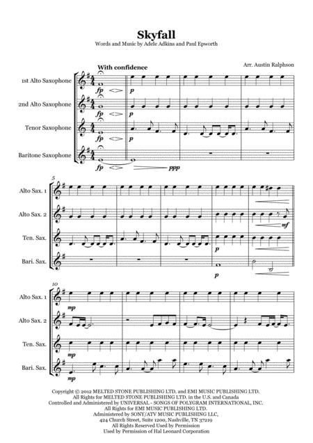 Skyfall Sax Quartet Page 2