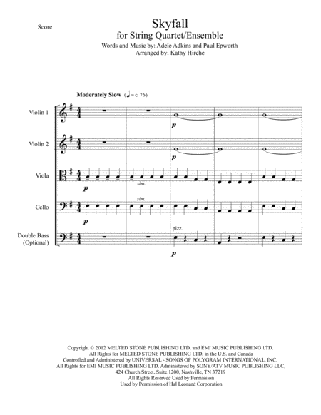 Skyfall String Quartet Ensemble Page 2