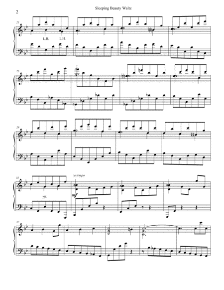 Sleeping Beauty Advanced Piano Solo Page 2