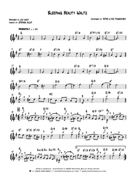 Sleeping Beauty Waltz Tchaikovsky Lead Sheet Key Of G Page 2