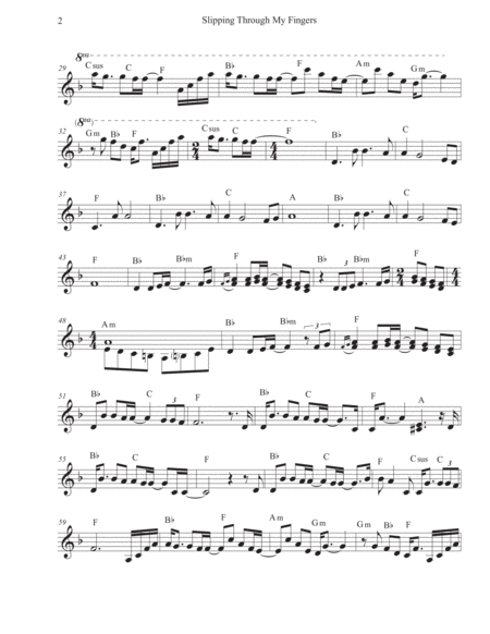 Slipping Through My Fingers Lead Sheet Page 2