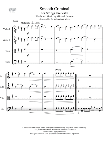 Smooth Criminal Strings Orchestra Page 2