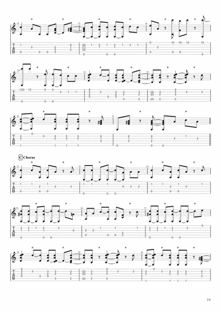 Smooth Santana For Solo Fingerstyle Guitar Page 2