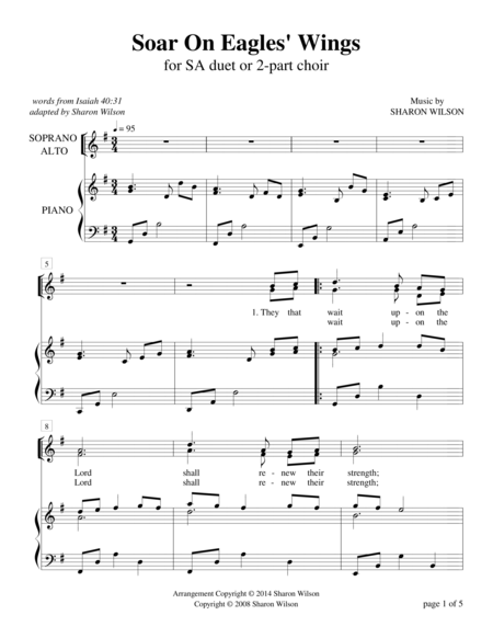 Soar On Eagles Wings For Sa Duet With Piano Accompaniment Page 2