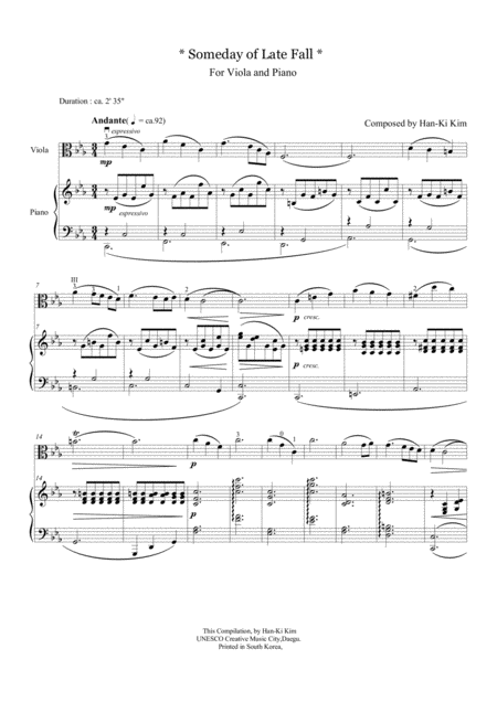 Someday Of Late Fall For Viola And Piano Page 2