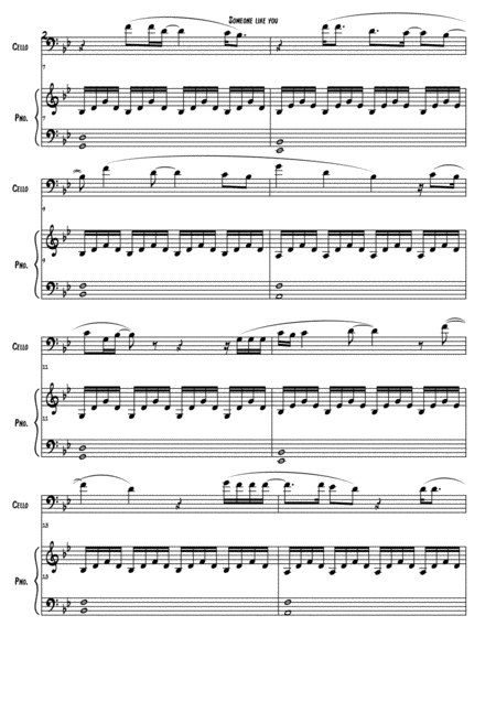 Someone Like You Cello Piano Page 2