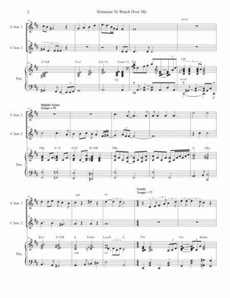 Someone To Watch Over Me Duet For C Instruments Page 2