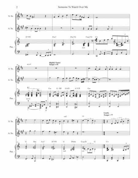 Someone To Watch Over Me Duet For Soprano And Alto Saxophone Page 2