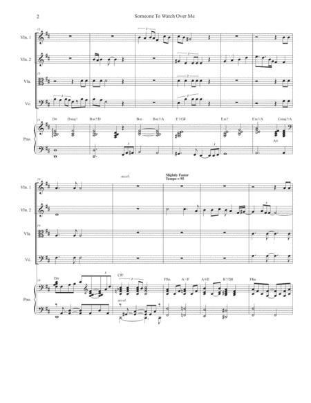Someone To Watch Over Me String Quartet And Piano Page 2