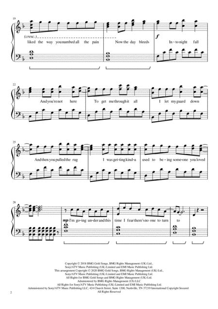Someone You Loved Piano Solo With Lyric Good Playable Arrangement For Intermediate Level Royal Grade 2 3 Page 2