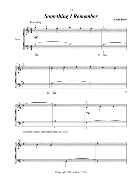 Something I Remember Easy Piano Solo Page 2