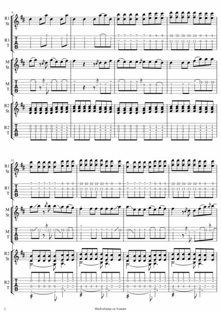 Something Just Like This By The Chainsmokers Colplay Arranged For 3 Guitars Rhythm Melody Rhythm 2 Tab Standard Notation Page 2