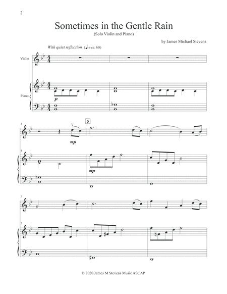 Sometimes In The Gentle Rain Violin Piano Page 2