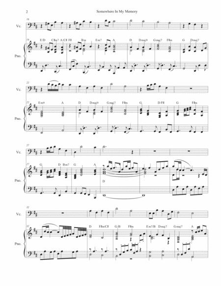 Somewhere In My Memory For Cello Solo And Piano Page 2