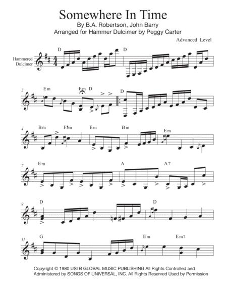 Somewhere In Time Advanced Hammer Dulcimer Solo Page 2