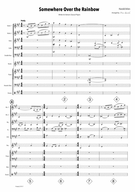 Somewhere Over The Rainbow For Strings Piano Vocal Arr Drew Zaremba Page 2