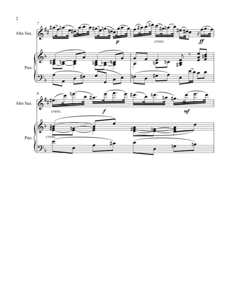 Sonata 1 Movement 1 In D Minor For Alto Sax And Piano Page 2