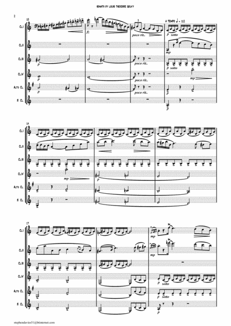 Sonata By Louis Theodore Gouvy For Clarinet Sextet Page 2