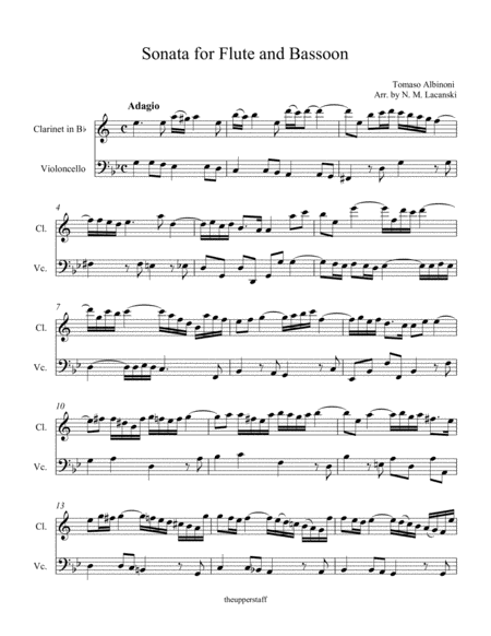 Sonata For Clarinet And Cello Page 2