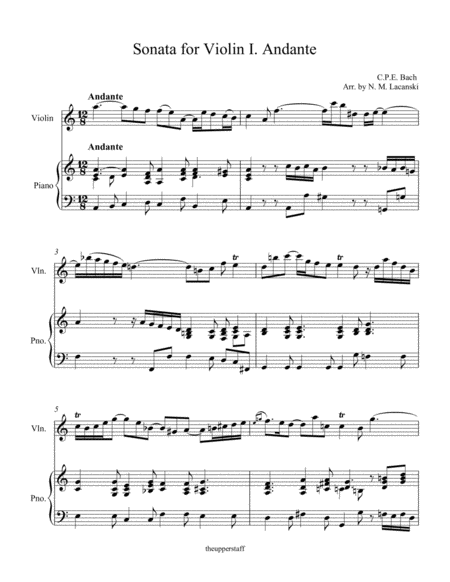 Sonata For Violin In A Minor I Andante Page 2