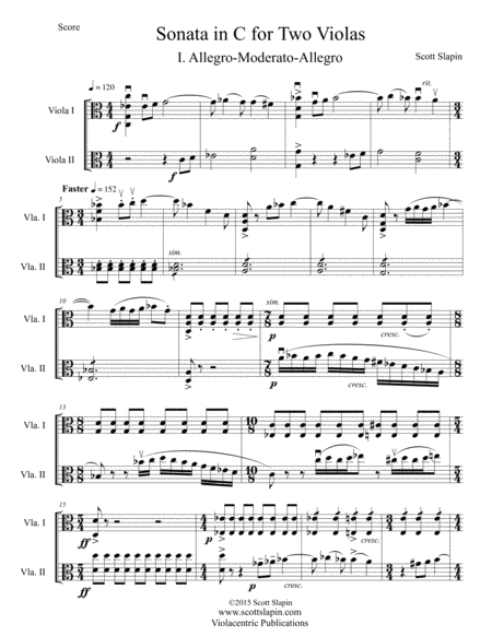 Sonata In C For Two Violas Page 2