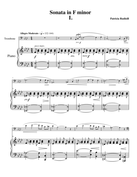 Sonata In F Minor For Trombone And Piano Page 2