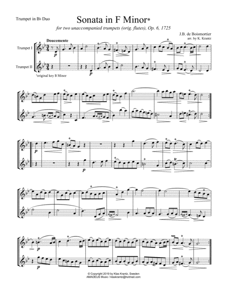 Sonata In F Minor Op 6 For Trumpet Duo Page 2