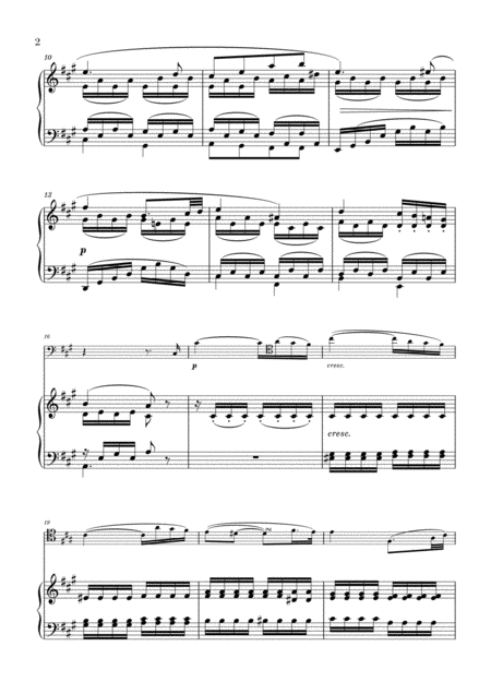 Sonata Pathetique 2nd Movement Adagio Cantabile For Basoon And Piano Page 2