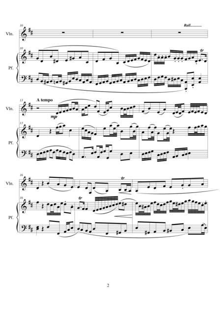 Sonatina In Re Maggiore Per Violino E Piano Page 2